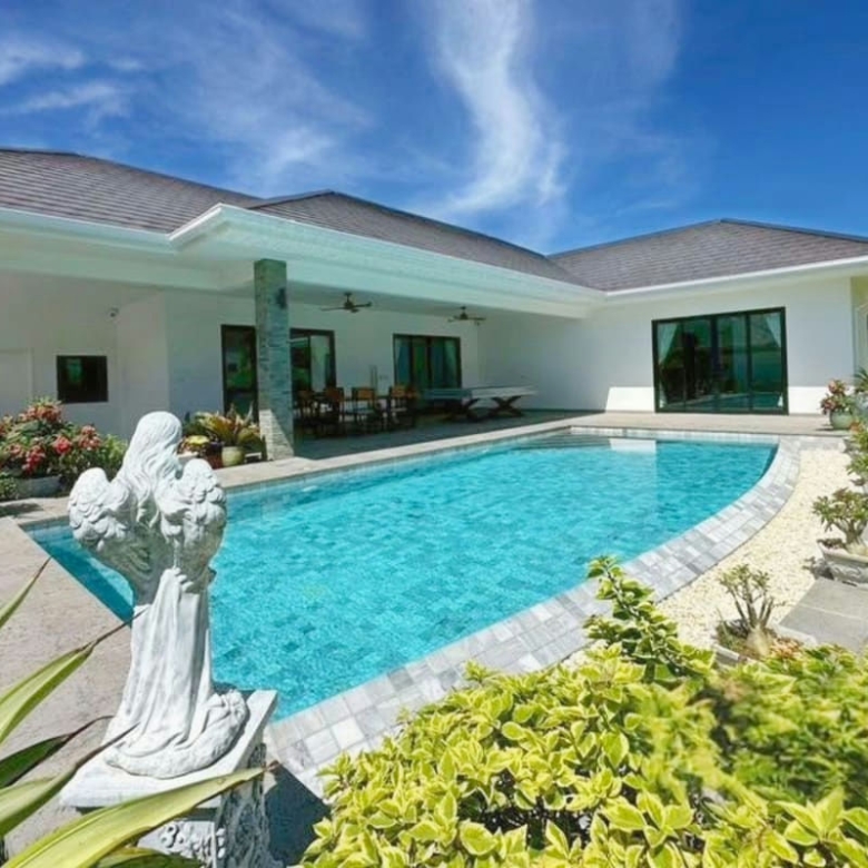 Private Pool Villa with Solar Panels for Rent Near Black Mountain