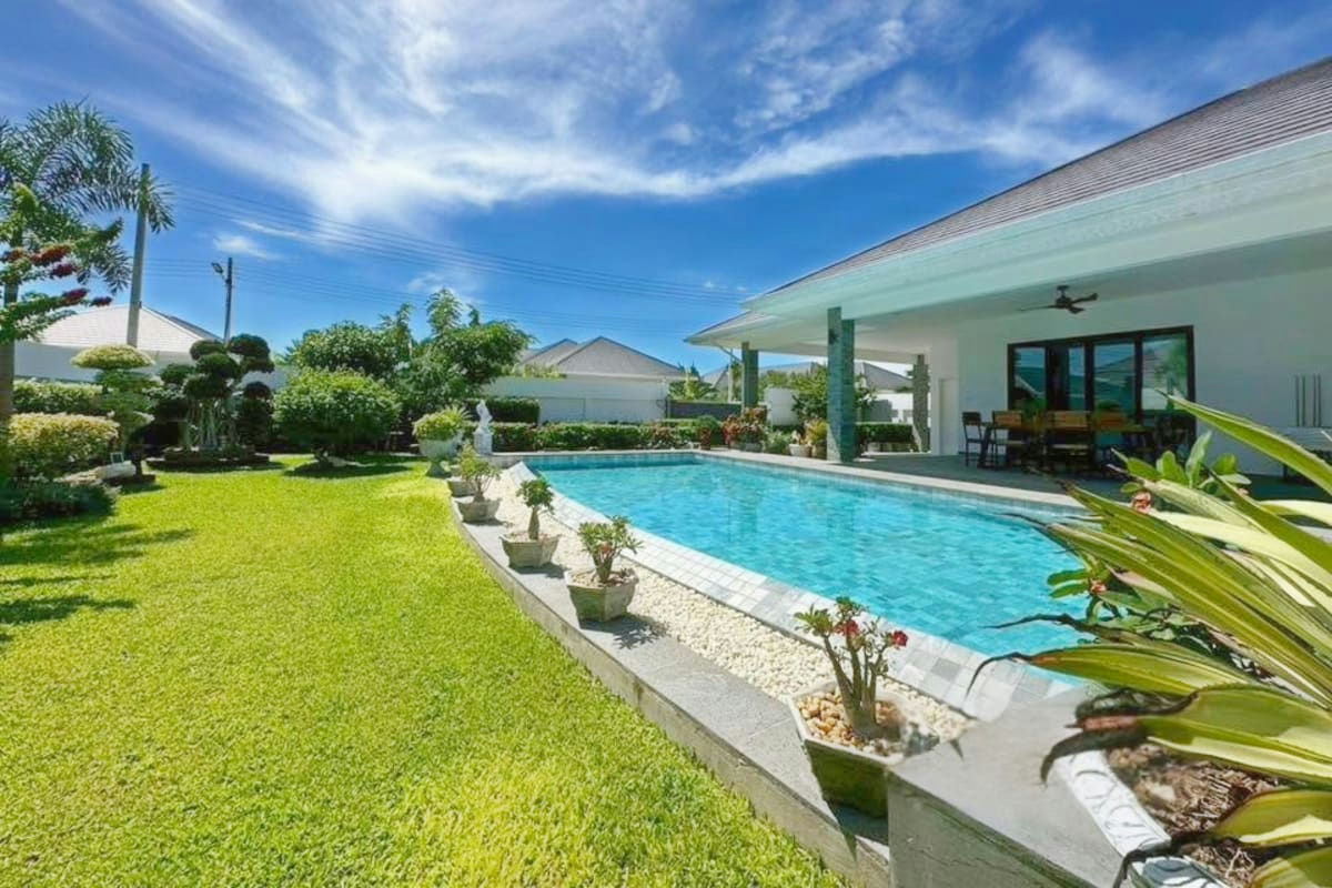 Private Pool Villa with Solar Panels for Rent Near Black Mountain