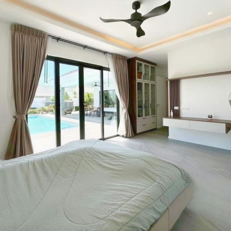Private Pool Villa with Solar Panels for Rent Near Black Mountain