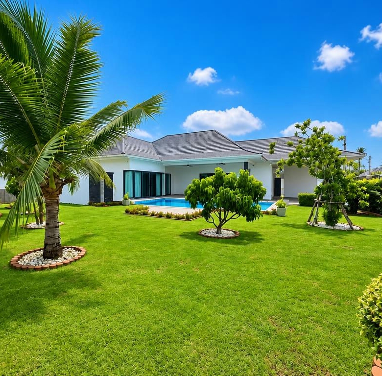Pet-Friendly Corner Pool Villa for Rent with Large Private Garden