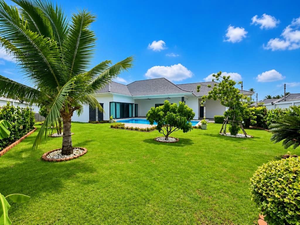 Pet-Friendly Corner Pool Villa for Rent with Large Private Garden