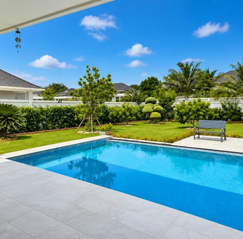 Pet-Friendly Corner Pool Villa for Rent with Large Private Garden