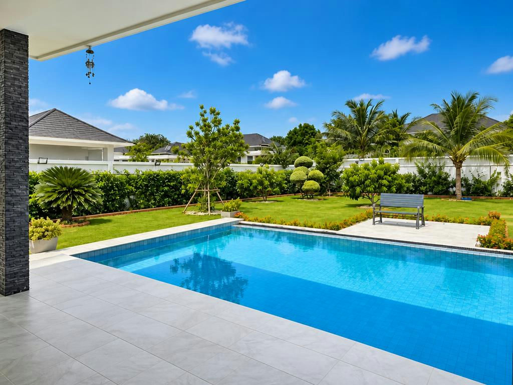 Pet-Friendly Corner Pool Villa for Rent with Large Private Garden