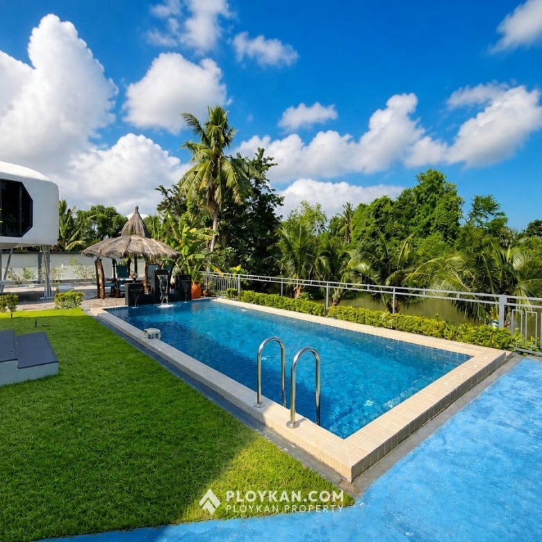Private Riverside 3-Bedroom Pool Villa in Pranburi for Sale