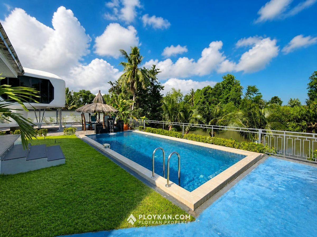 Private Riverside 3-Bedroom Pool Villa in Pranburi for Sale