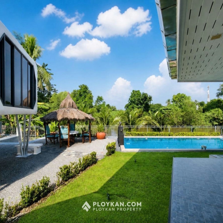 Private Riverside 3-Bedroom Pool Villa in Pranburi for Sale