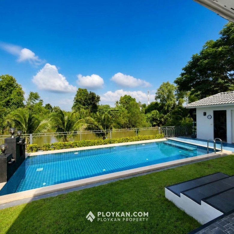 Private Riverside 3-Bedroom Pool Villa in Pranburi for Sale
