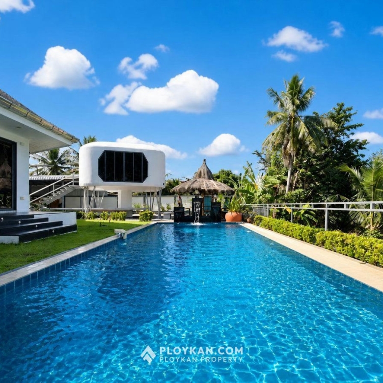 Private Riverside 3-Bedroom Pool Villa in Pranburi for Sale